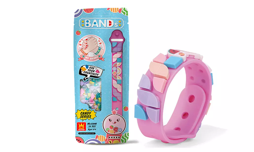 Kreatives DIY-Armband-2-er-Set mit bunten Bausteinen