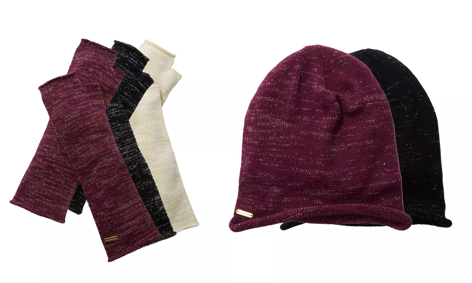 Steve Madden Glitter-azzi Beanie and Armwarmer | Brought to You by ideel - Primary Image