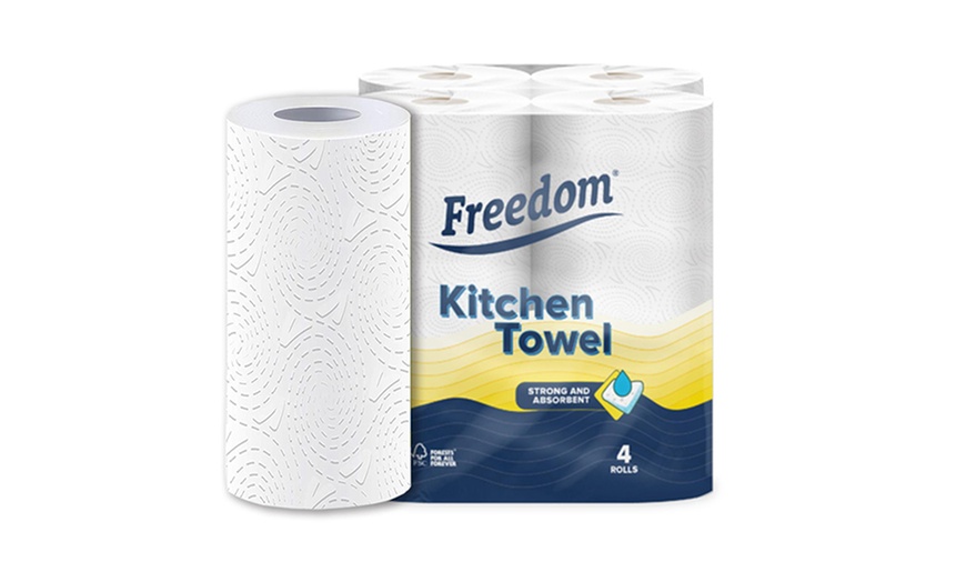 Image 2: 24, 48 or 72 Rolls of Freedom Multi-purpose 2-Ply Kitchen Towels