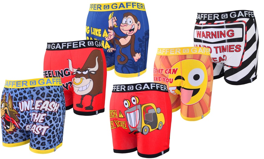 Image 1: Three Gaffer Men's Novelty Boxers
