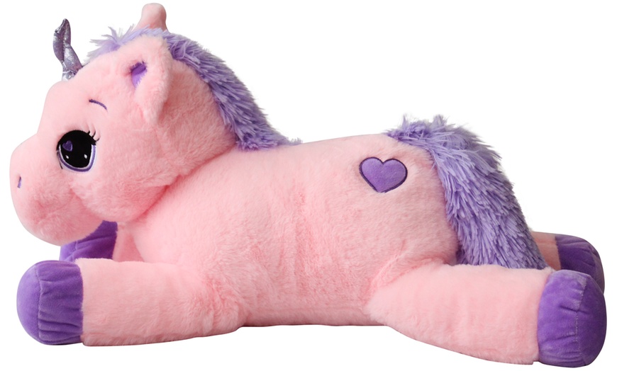 Image 5: 30cm Large Lying Soft Stuffed Unicorn Plushie