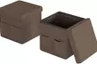 Lavish Home Foldable Storage Cube Ottoman with Pockets - Second Medium
