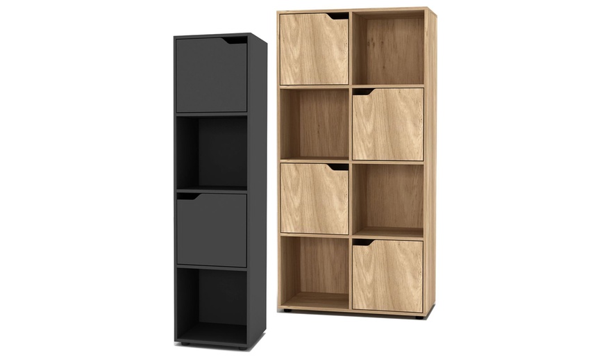 Image 1: Cube Bookcase with Door