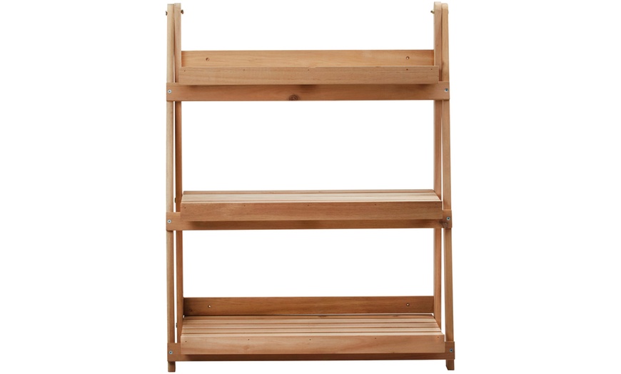 Image 9: Folding Three-Tier Plant Stand