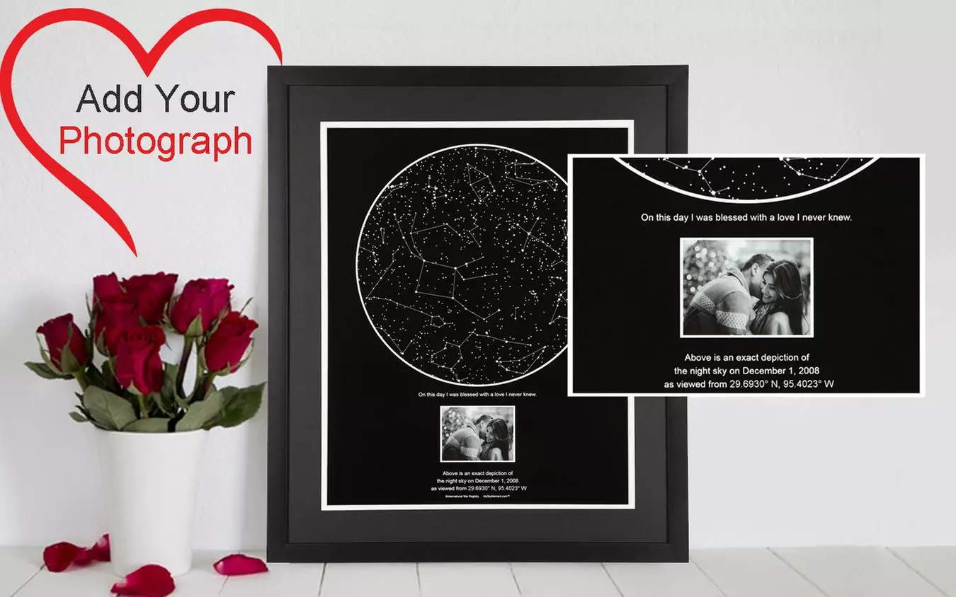 Carte des étoiles représentant un moment magique sur le site My Sky Moment à 16,90 € (62% de réduction) - Primary Image