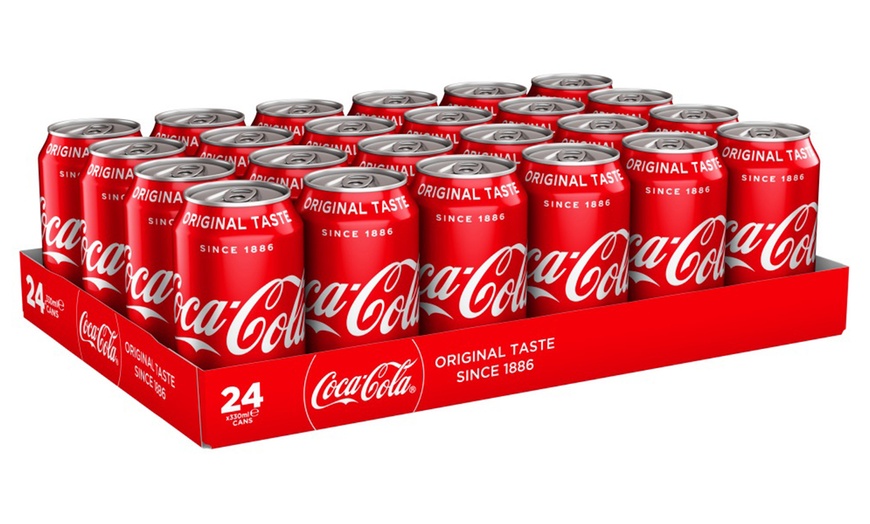 Image 1: 24 Coca-Cola Original Cans 330 ml