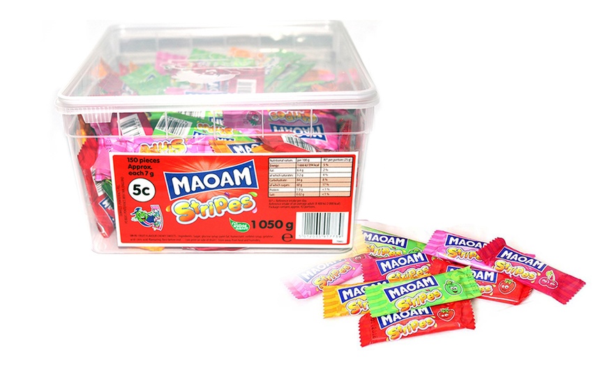 Image 1: Giant Tub Maoam Stripes 1050g