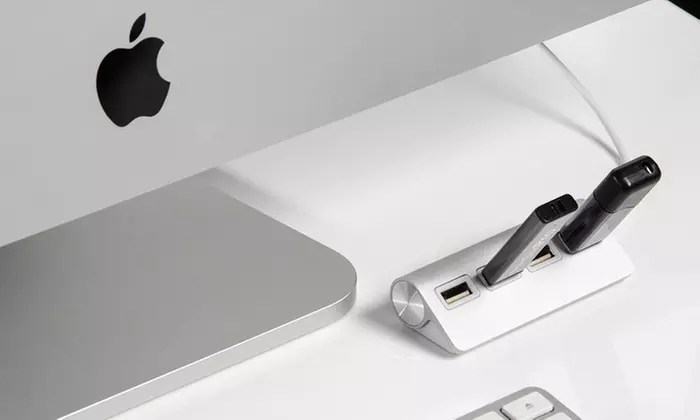 1, 2 oder 3 Premium 4-Port Aluminium USB 2.0 Hubs mit abgeschirmtem Kabel - Primary Image