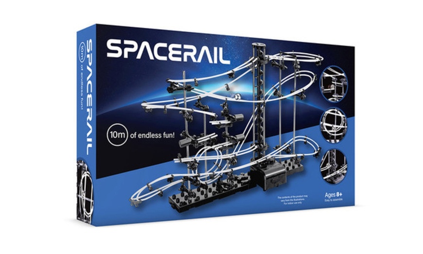 Image 3: Space Rail Marble Run with Loop, Twists and Motorized Elevator