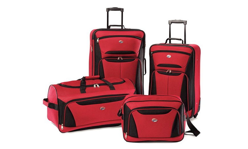 American Tourister Ultra-Lightweight Rolling Luggage Set (4-Piece ...