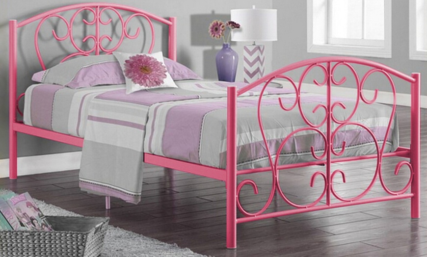 Image 2: Children's Metal Bed with Optional Mattress