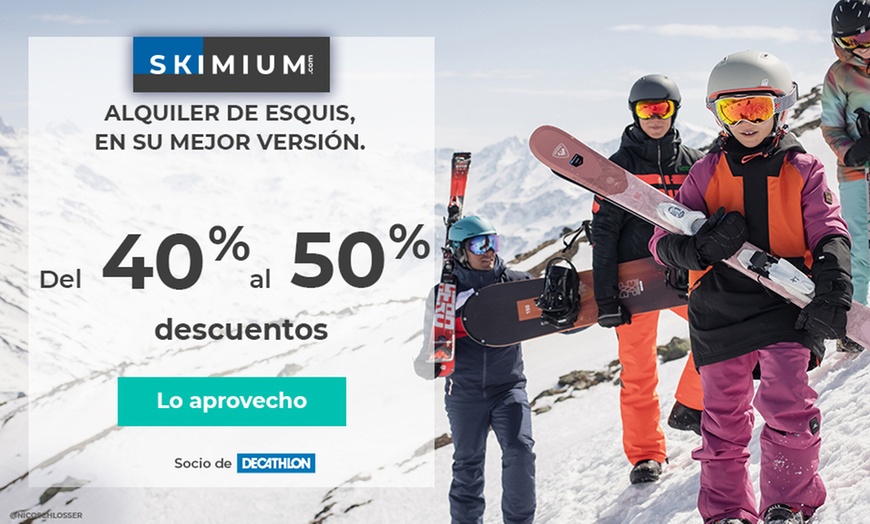 Image 1: Descuento de hasta el 50 % para alquilar material de esquí en Skimium 