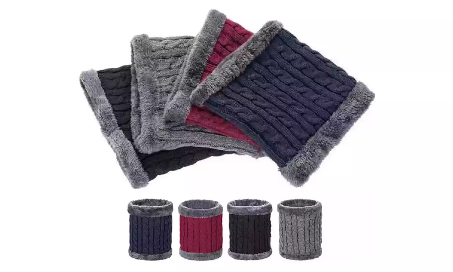 Nekwarmer met imitatiebont