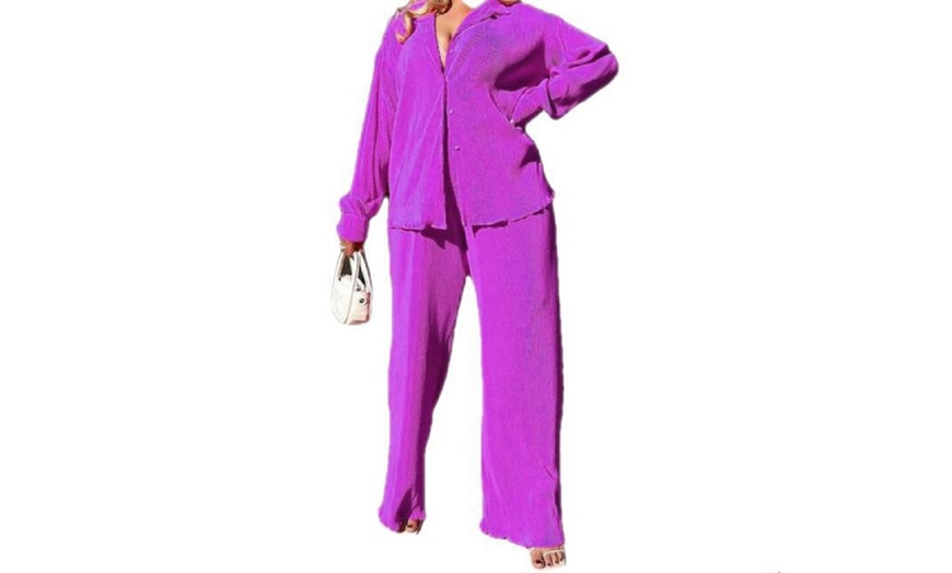 Image 8: Women's Cotton Long Sleeve Suit