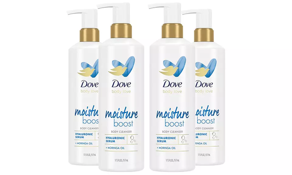 Four or Eight Pack Dove Body Love Body Cleanser with Hyaluronic Acid