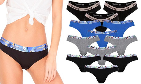 Set da 10 slip da donna Reebok, disponibile in 3 colori e varie taglie