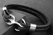 1 of 2 leren armbanden met ankervormige sluiting in kleur naar keuze - Image 3