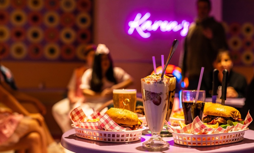 Image 8: Burger-Fries Combo with Drinks at Karens Diner