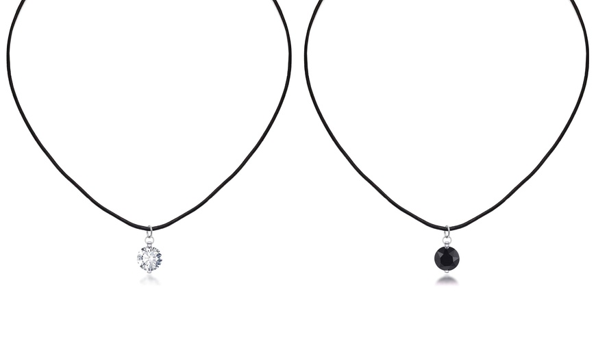 Image 8: Philip Jones Solitaire Choker Necklace with Crystals from Swarovski®