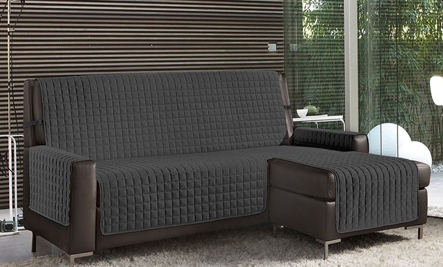 Image 28: Omkeerbare gewatteerde bankhoes