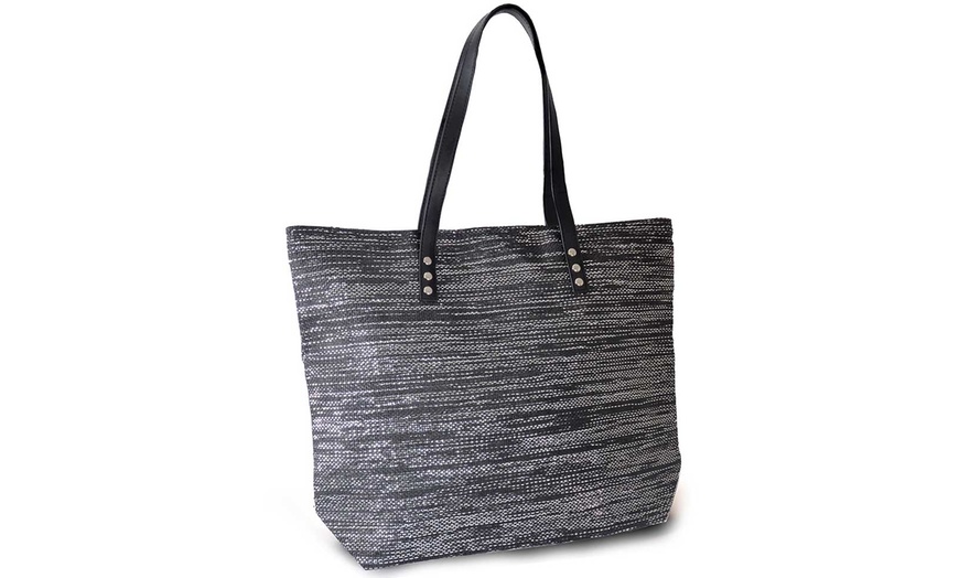 Image 2: Metallic Beach Bag