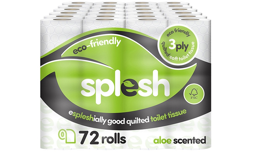 Image 7: Up to 72 Splesh Eco-Friendly Aloe Vera Three-Ply Toilet Paper Rolls