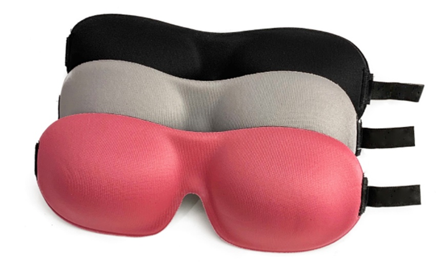 Image 1: 3D Blackout Sleep Mask