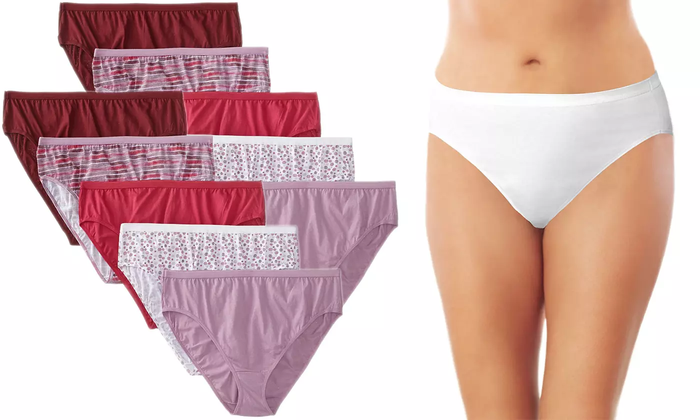 Just My Size Tagless Hi-Cut Panties (10-Pack) - Primary Image