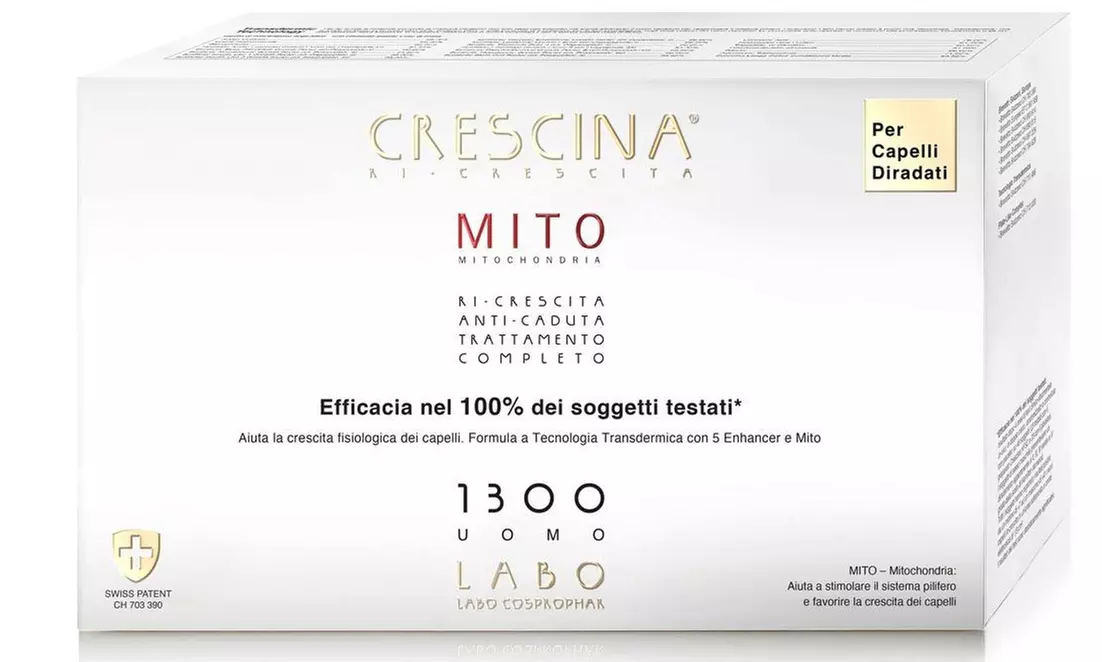 Trattamento per capelli Crescina ri-crescita Mito 200,500 o 1300