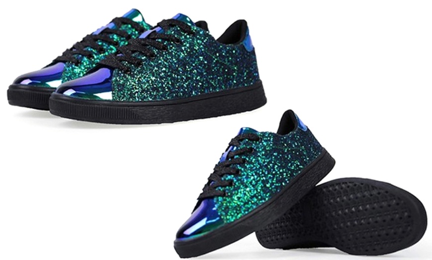 Image 8: Women's Flat Sequin Shoes