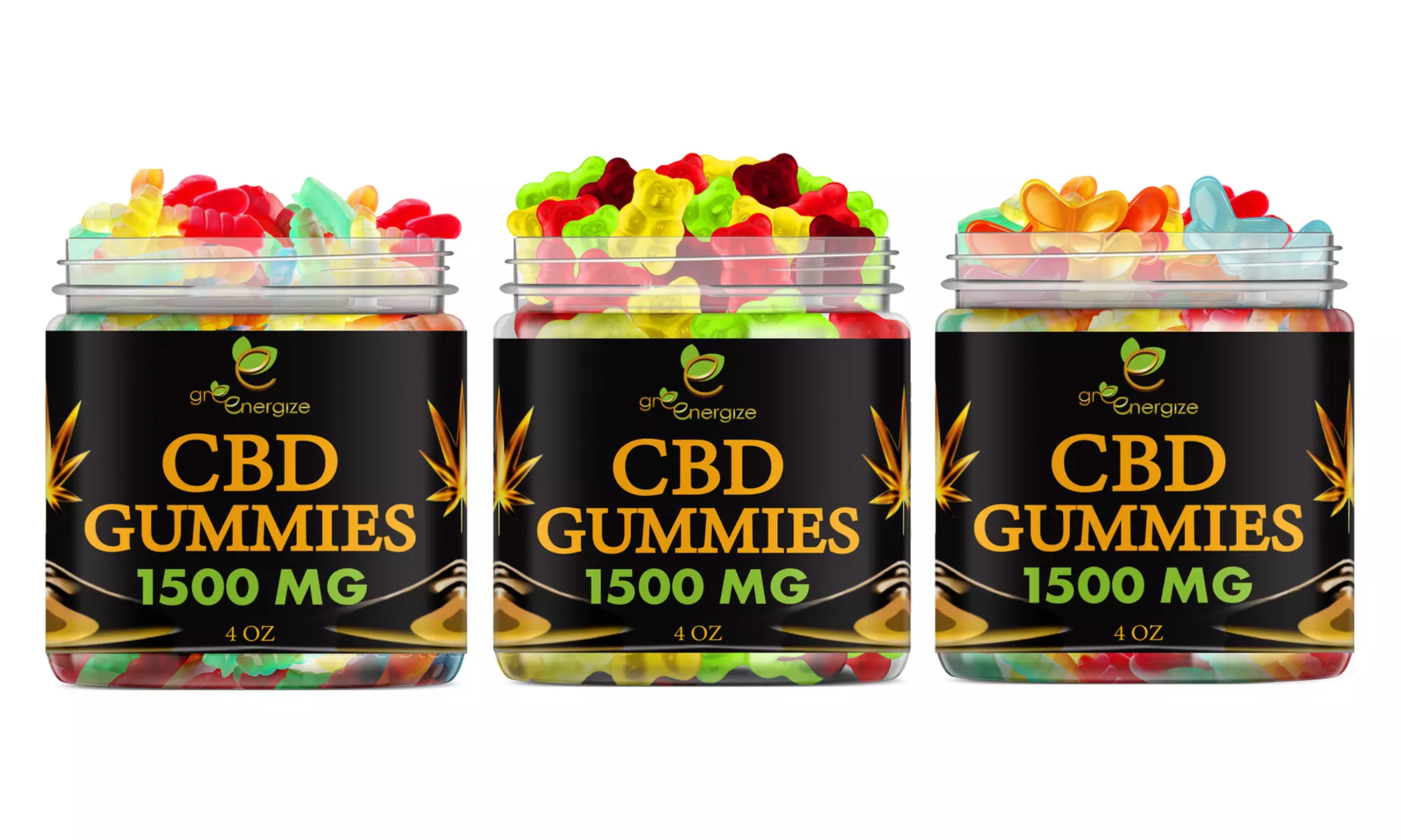 CBD Fruit Flavored Gummies from Greenergize (100-3000mg) - Primary Image