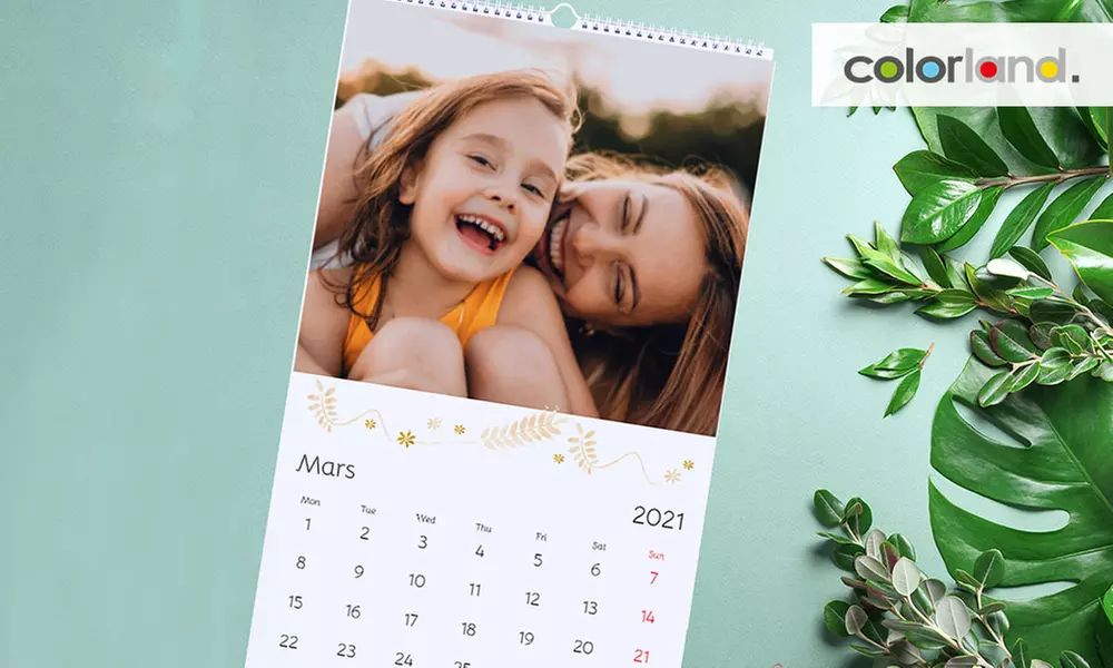 1, 2, 3, 5 ou 10 calendriers photo A3 ou XL à personnaliser sur Colorland - Primary Image