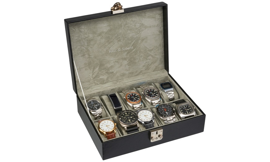 Image 6: Faux Leather Men's Watch Boxes