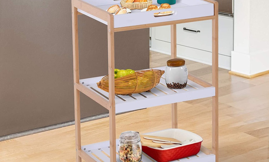 Image 20: HomCom Kitchen Trolley Cart