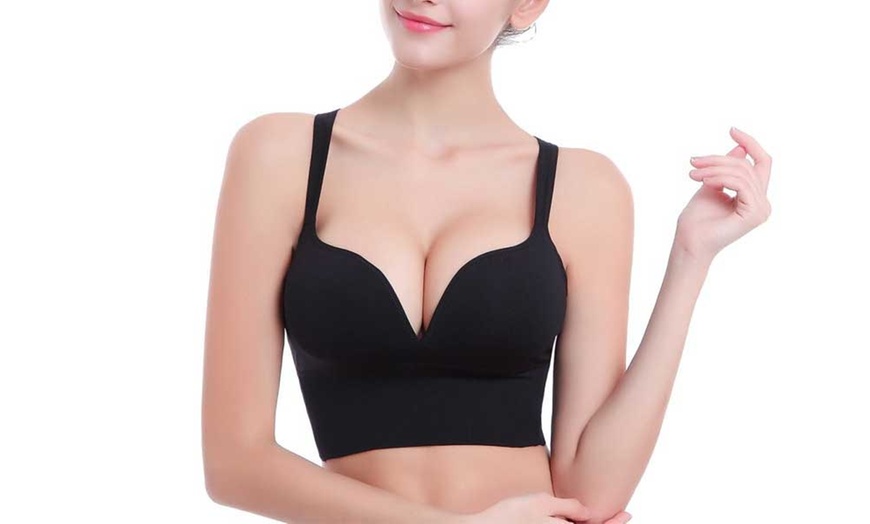 Image 3: Longline Push-Up Bra