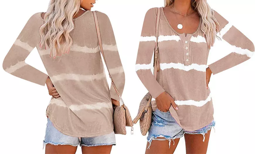 Image 5: Cotton Blend Button-Up Top
