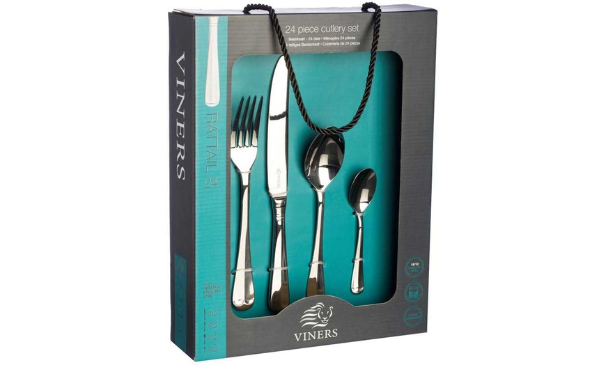 Image 3: Viners Rattail Cutlery Set