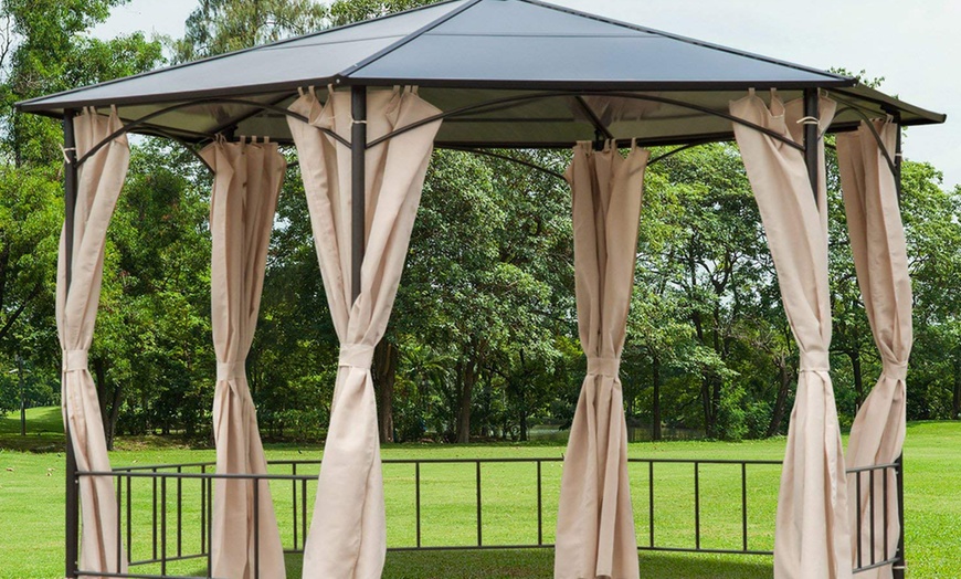 Image 1: Outsunny Metal Gazebo