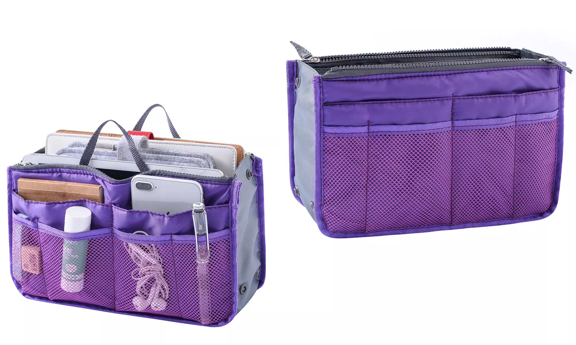 1x, 2x, 3x oder 4x Organizer mit 13 Fächern für Handtasche