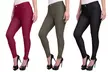 3-Pack Women's 5-Pocket Cotton Blend Stretchy Jeggings. Plus Sizes Available. - Second Medium