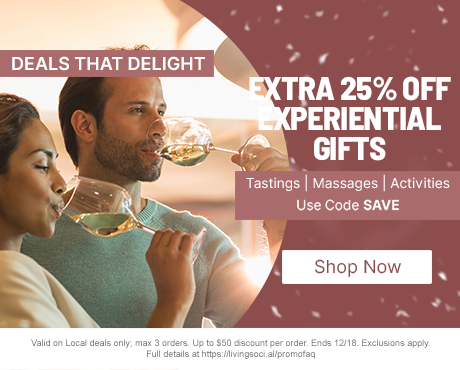 EXTRA 25% OFF EXPERIENTIAL GIFTS