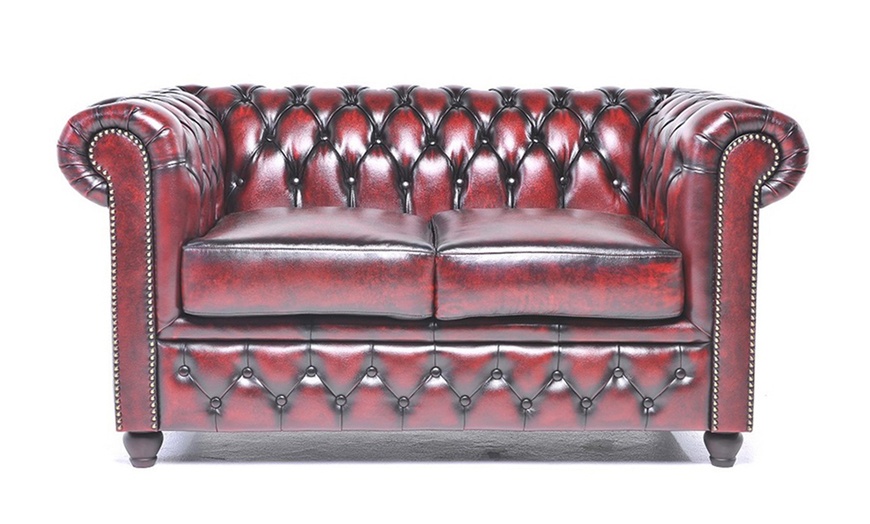 Image 22: Sofas Chesterfield en cuir authentiques 