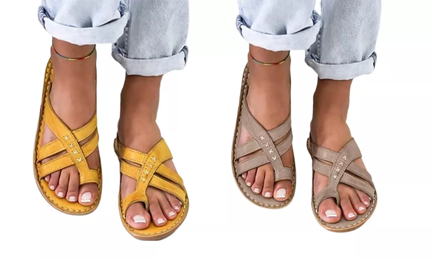 Sandales anti-oignon à lanières croisées, plusieurs tailles disponibles - Primary Image