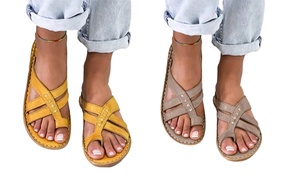  Women's Cross-Strap Bunion Sandals 