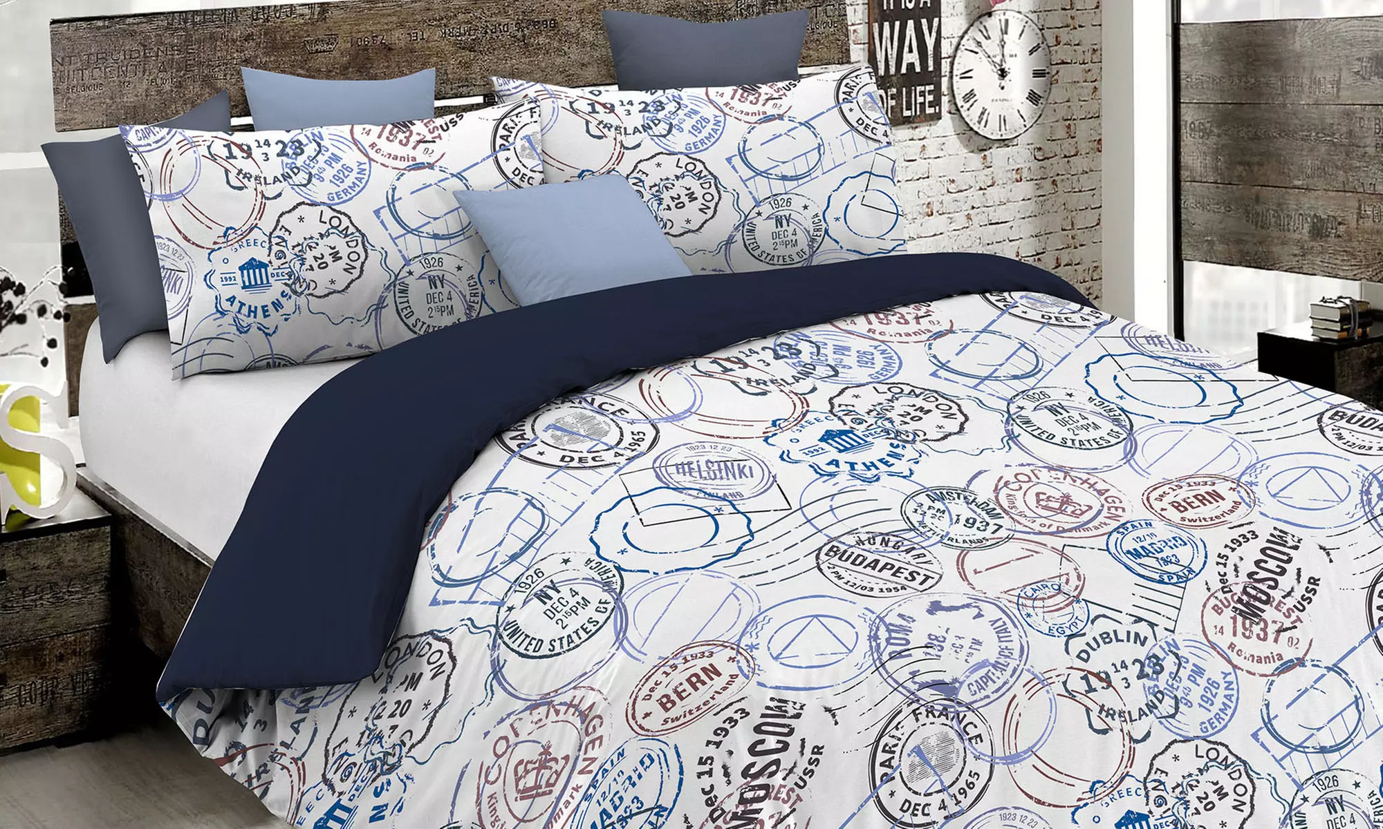 Parure de lit en microfibre, modèle au choix