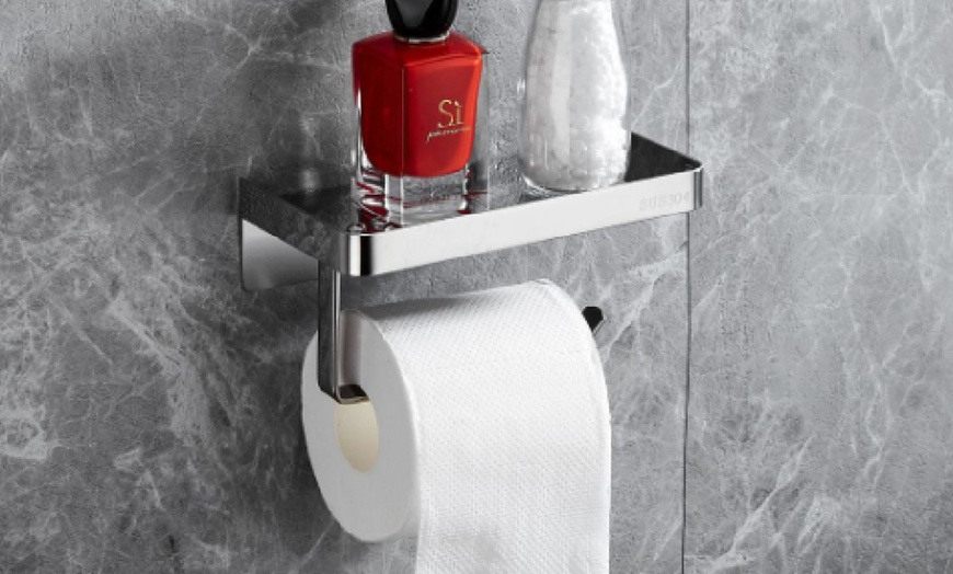 Image 2: Bathroom Tissue Holder Rack