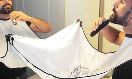 1 o 2 grembiuli con ventose raccogli peli di barba disponibili in 2 colori