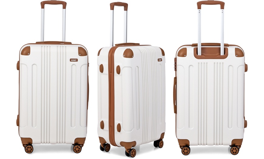 Image 4: One or Three Kono Cream-Coloured Luggage Suitcases
