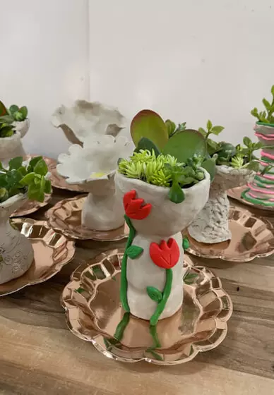 Sip and Sculpt Class at Artea  Art School And Party Venue