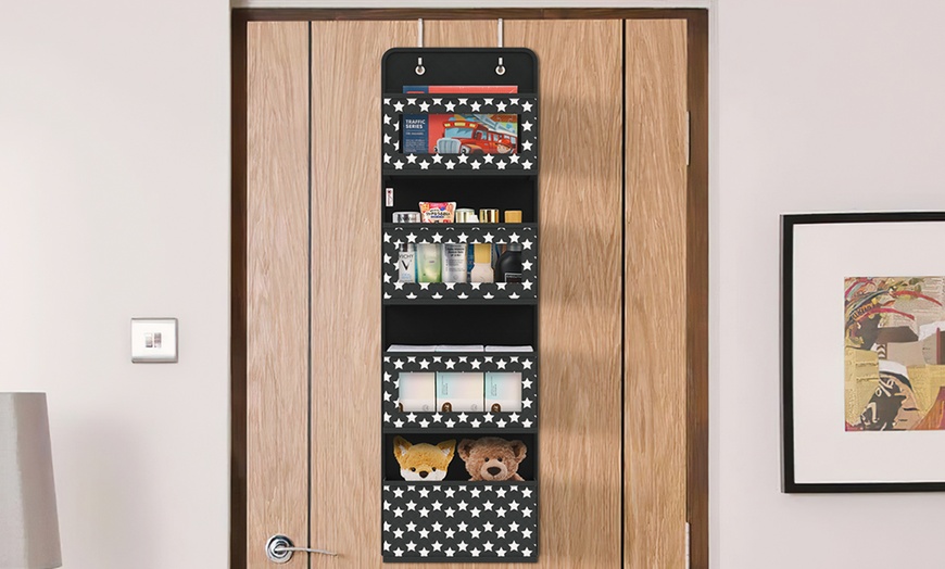 Image 7: Four- or Five-Tier Over-the-Door Hanging Organiser